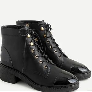 Jcrew crepe-sole lace-up boots in leather